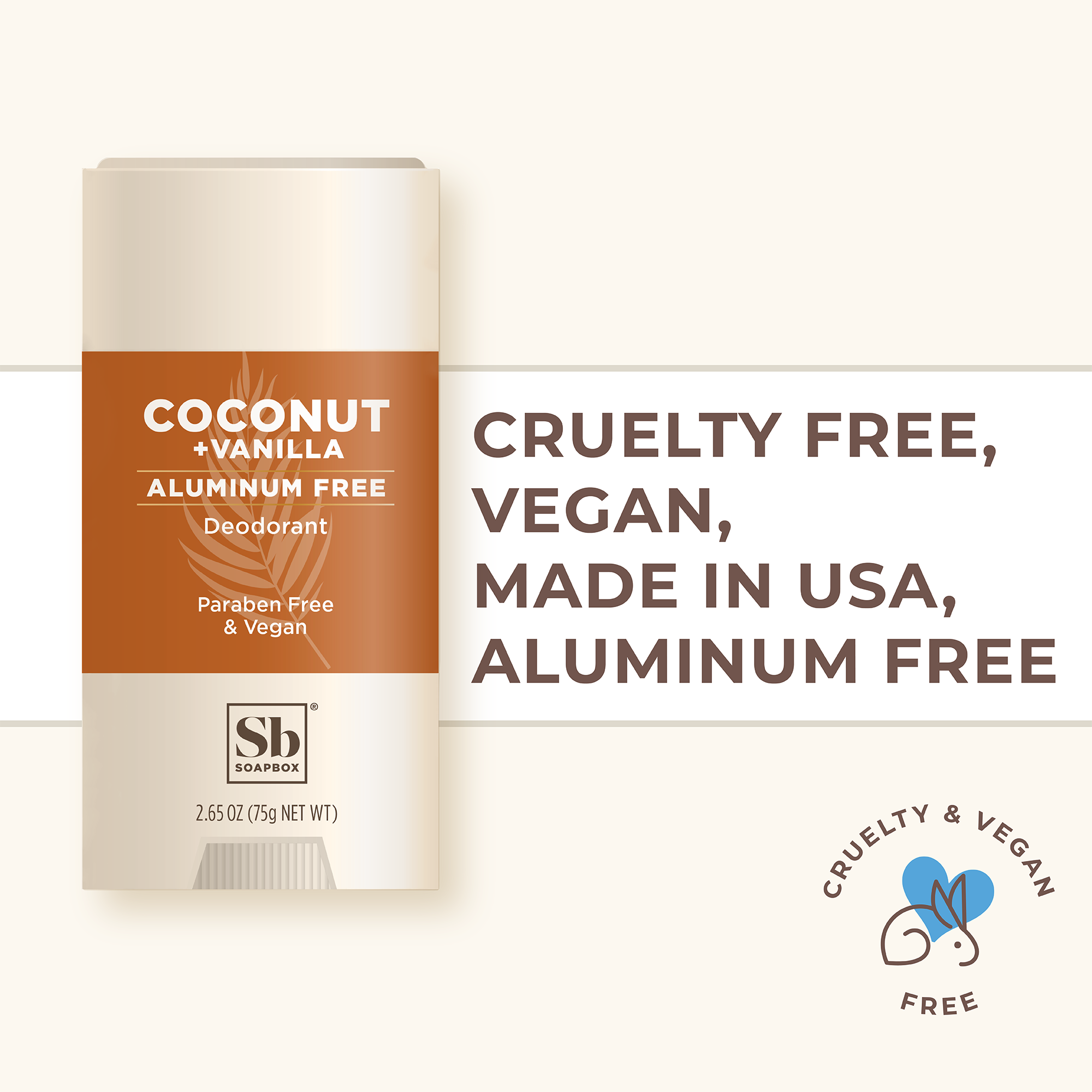 Coconut + Vanilla Aluminum Free Deodorant