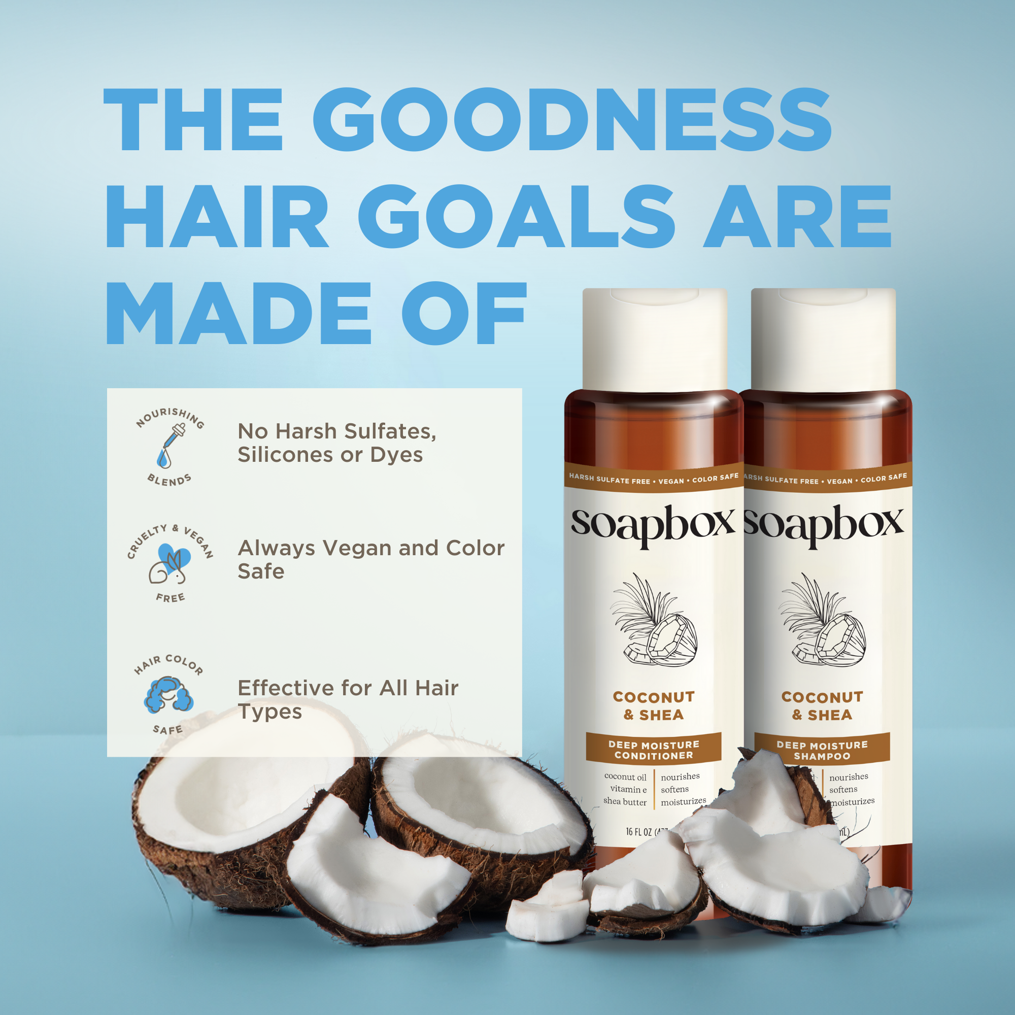 Coconut Oil Hydrating Shampoo + Conditioner Set