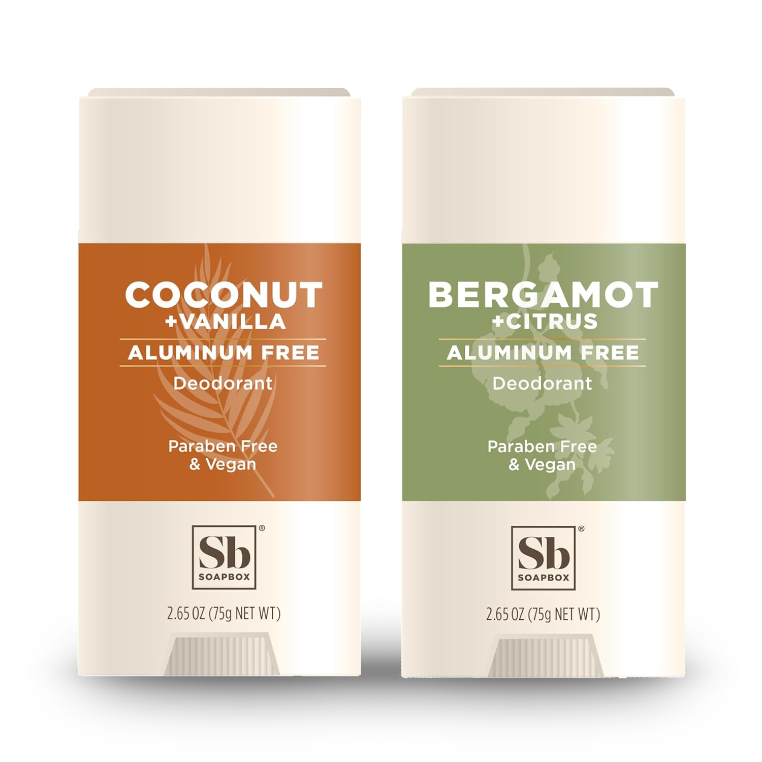 Bergamot + Citrus & Coconut + Vanilla Deodorant Duo