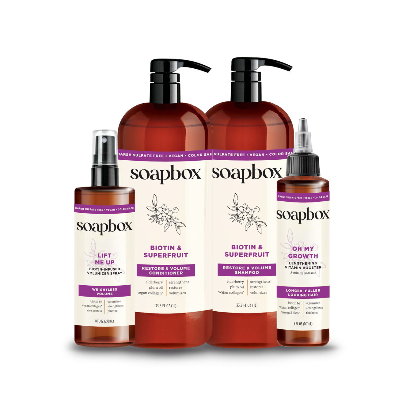 Biotin & Superfruit Volumizing Haircare Bundle (Large)