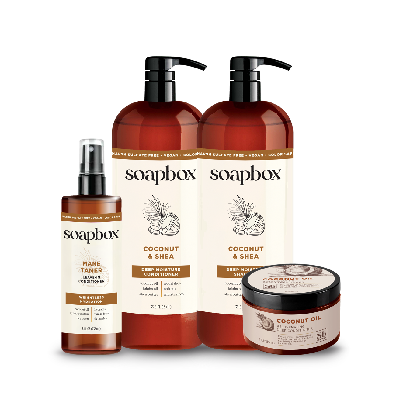 Coconut & Shea Deep Moisture Haircare Bundle (Large)