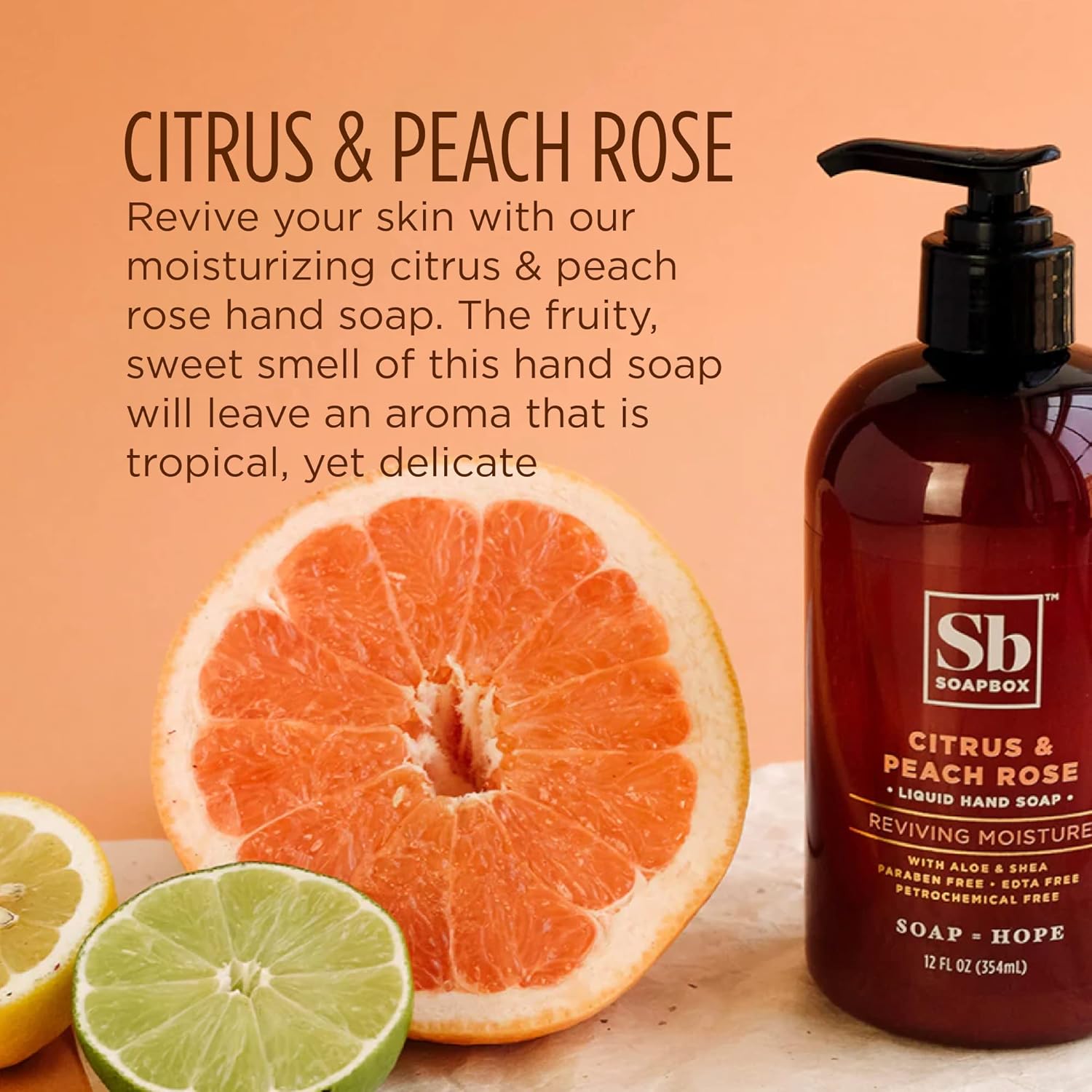 Citrus & Peach Rose Reviving Moisture Liquid Hand Soap 3-Pack