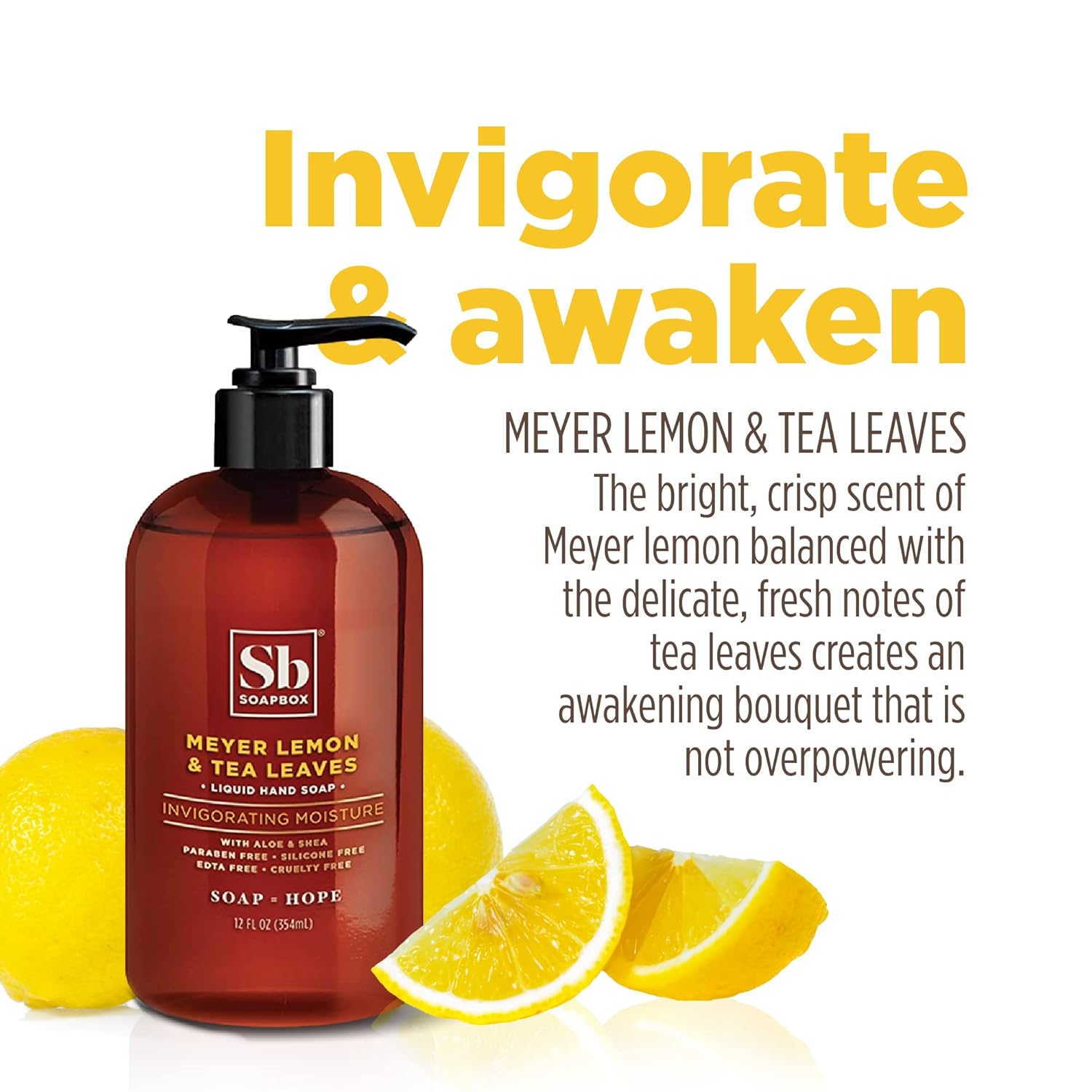 Meyer Lemon & Tea Leaves Invigorating Moisture Liquid Hand Soap