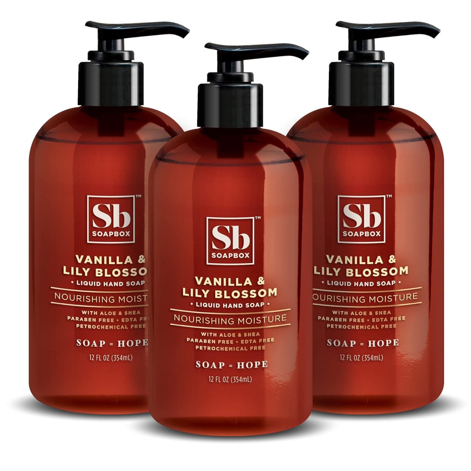 Vanilla & Lily Blossom Nourishing Moisture Liquid Hand Soap 3-Pack