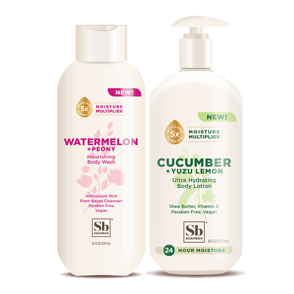 Watermelon Body Wash & Cucumber Lotion Duo